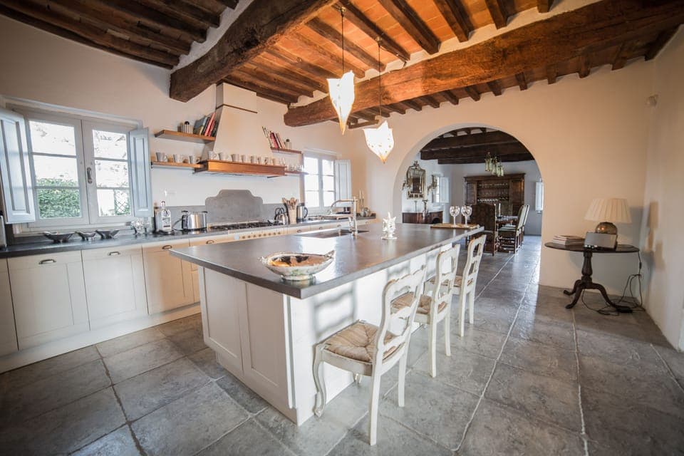 The large kitchen where we can give you Tuscan cooking classes. 