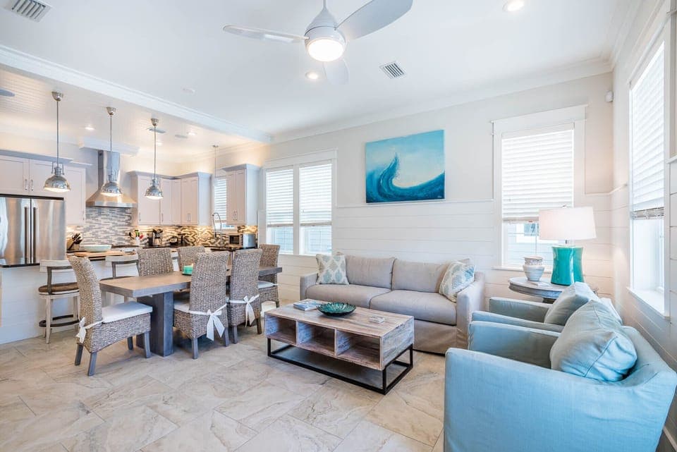 1st Floor Den Area with 65" Smart TV