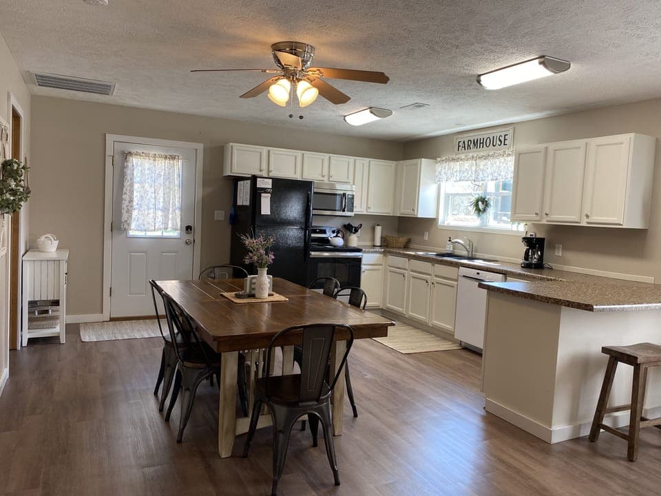 Spacious eat in kitchen.