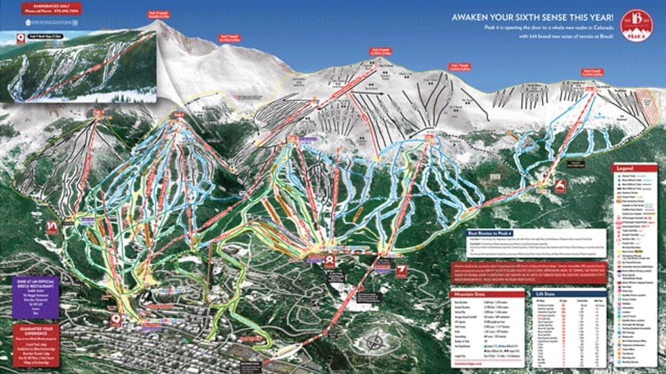Trail map showing '7' location