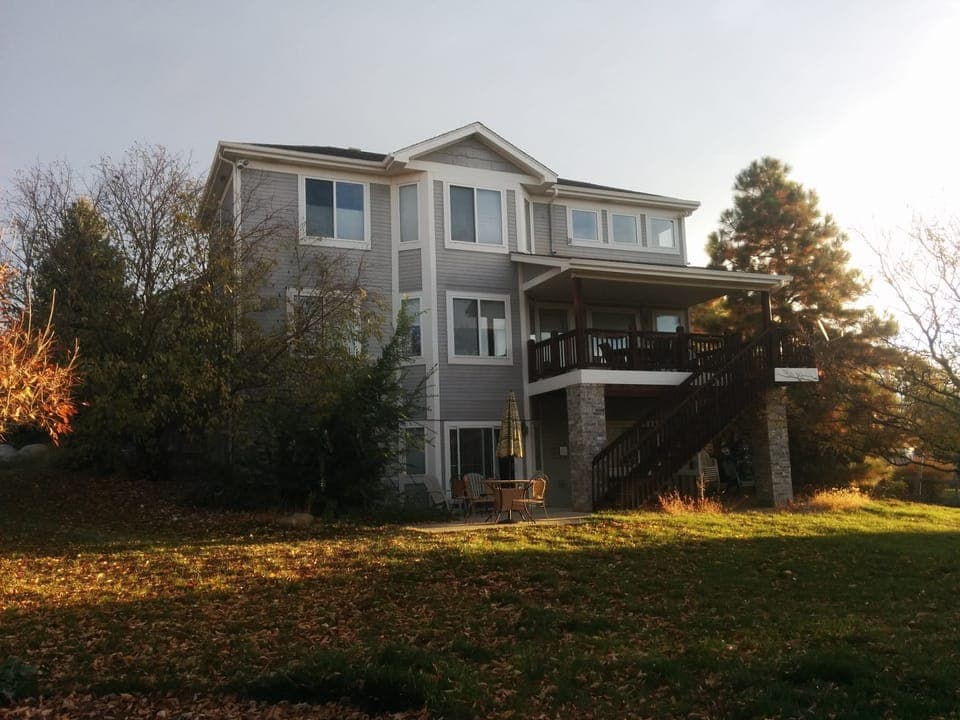 View of the back of the house overlooking the golf course