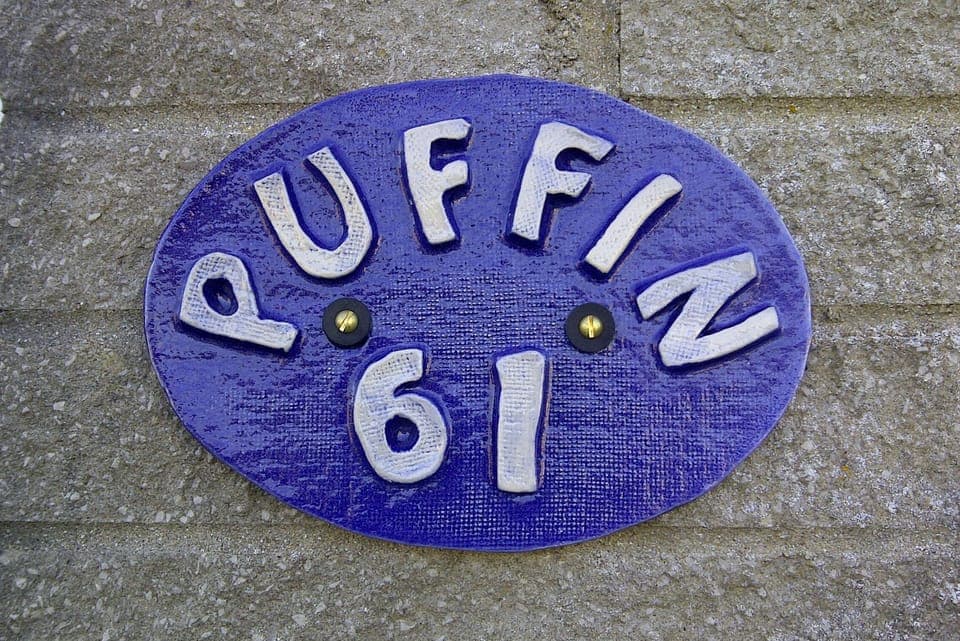 Puffin Name plaque