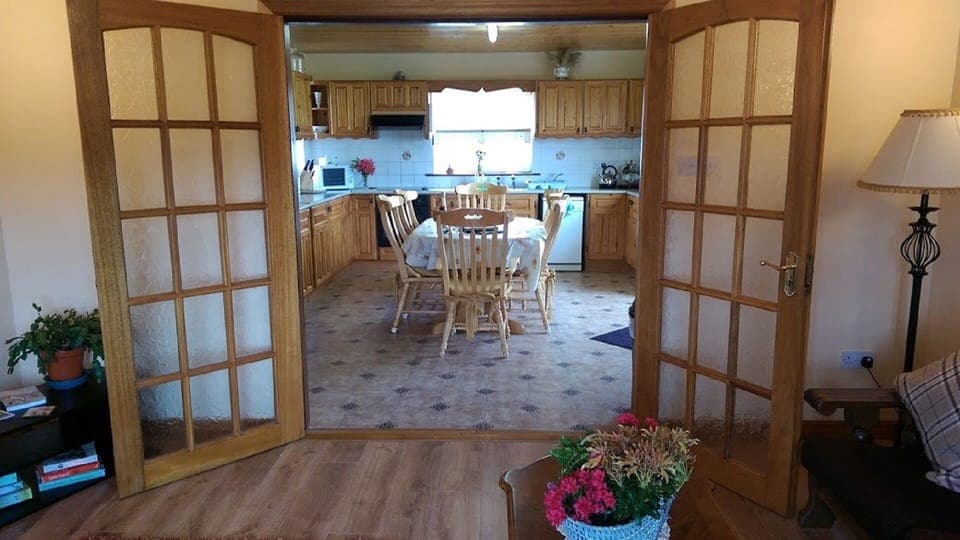 View from lounge into kitchen area..