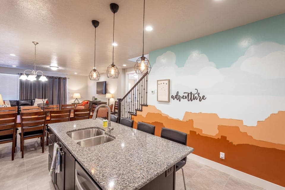 Kitchen View - Fix your dinner dishes while enjoying this beautiful wall art.