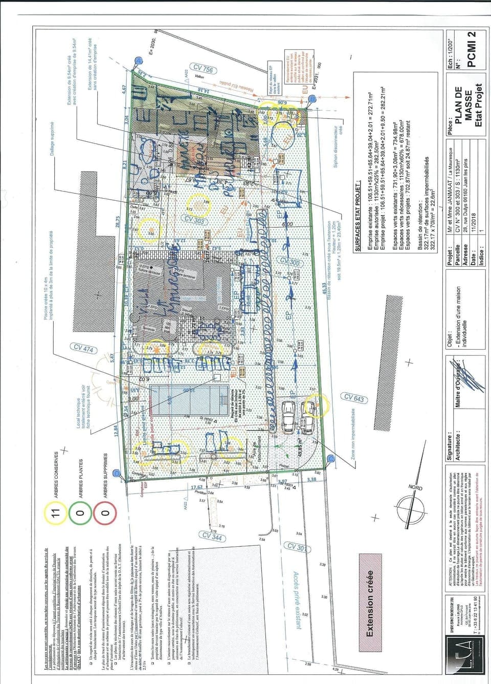 Drawing from the plot. Plot of approximately 1050 m2.
Rear plot annexe ca. 100m2