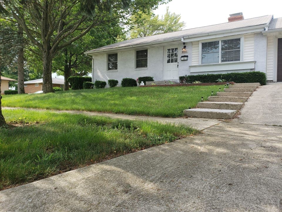 Front of home +2 car driveway