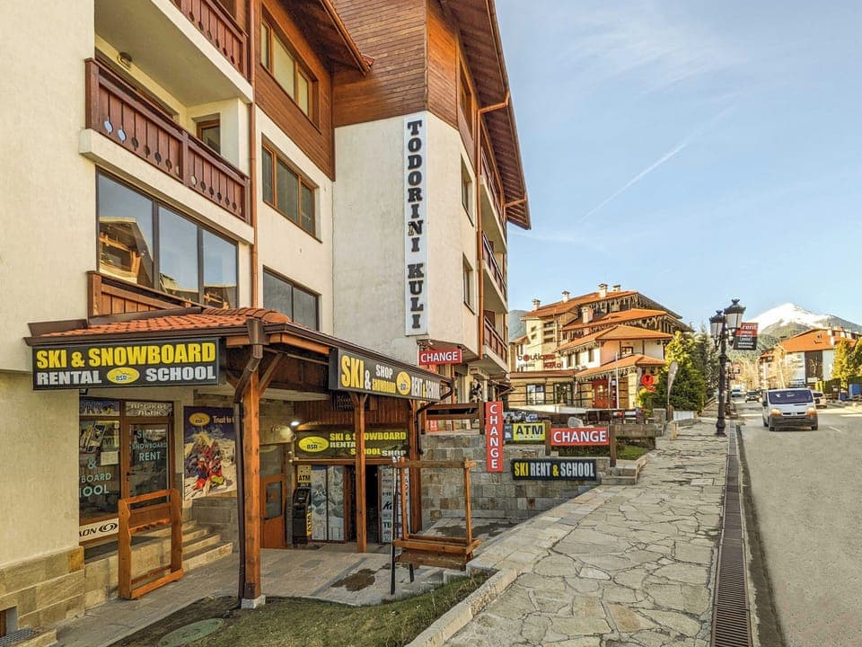 Ski garderrobe at building entrance.  We can arrange a discount.