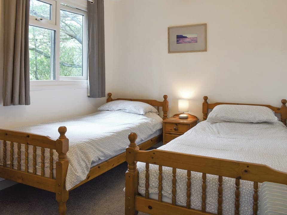 Comfortable twin bedroom | Chalet 2 - Mount Hawke Holiday Bungalows, Mount Hawke, near Redruth