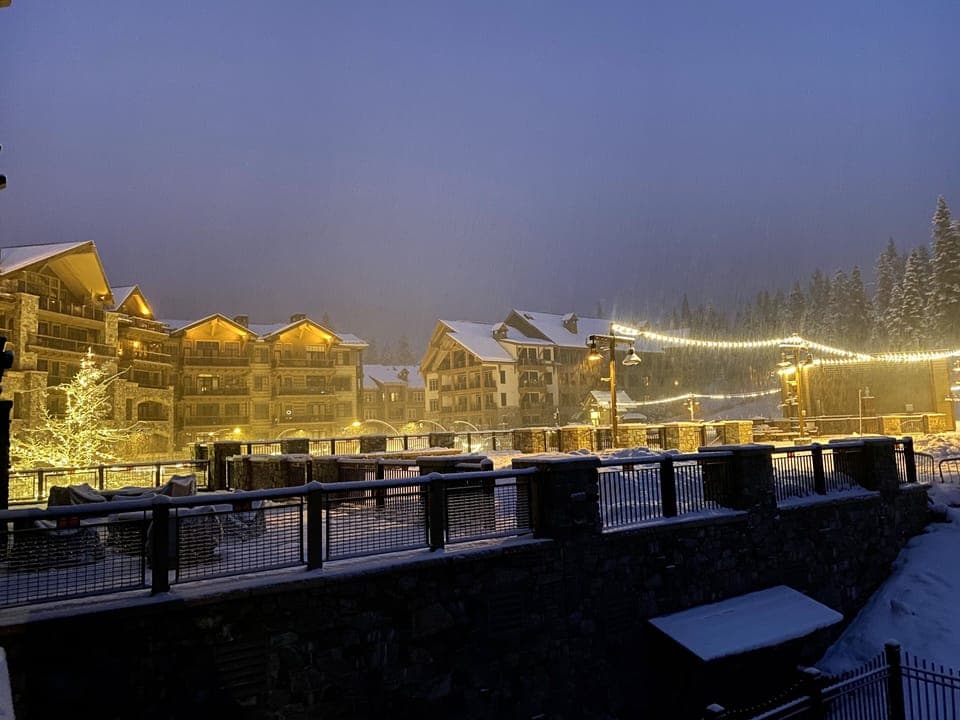 View from the deck at night