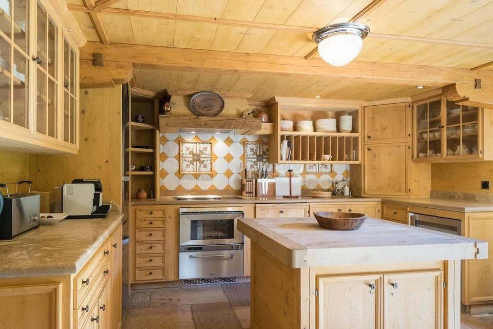 The kitchen island and design make cooking a joy