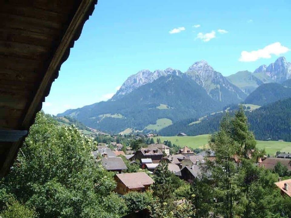 the town on a clean summer day 