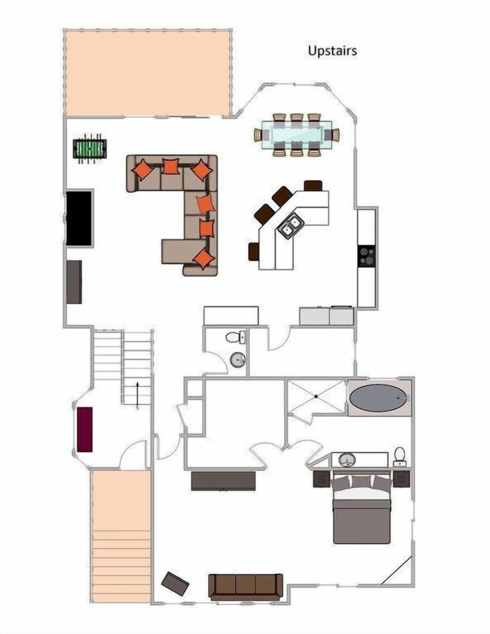 Upstairs floor plan