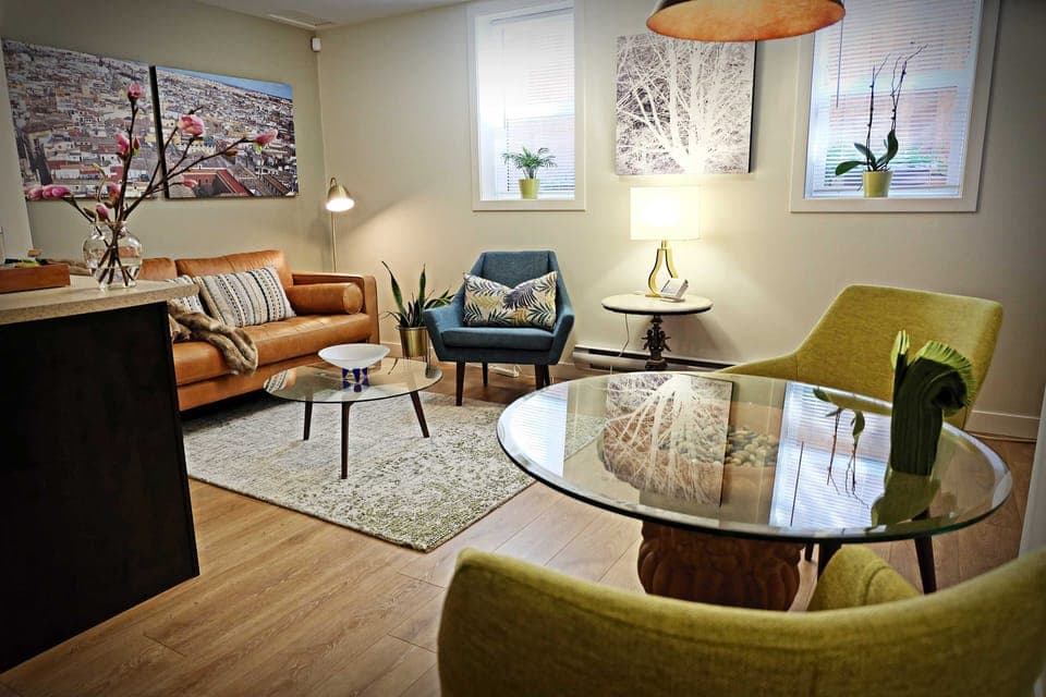 Open concept Living, Dining and Kitchen.