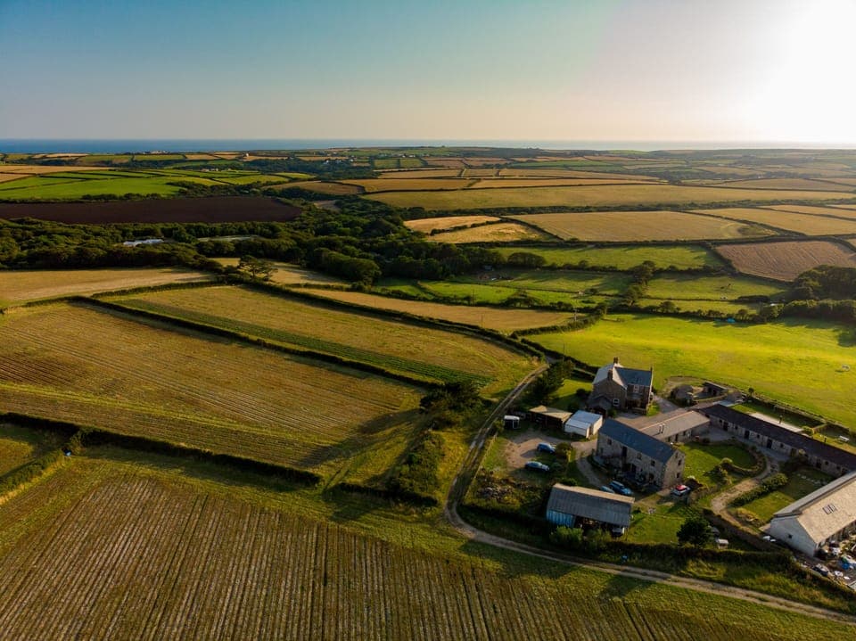 Views over towards Porthcurno from the farm