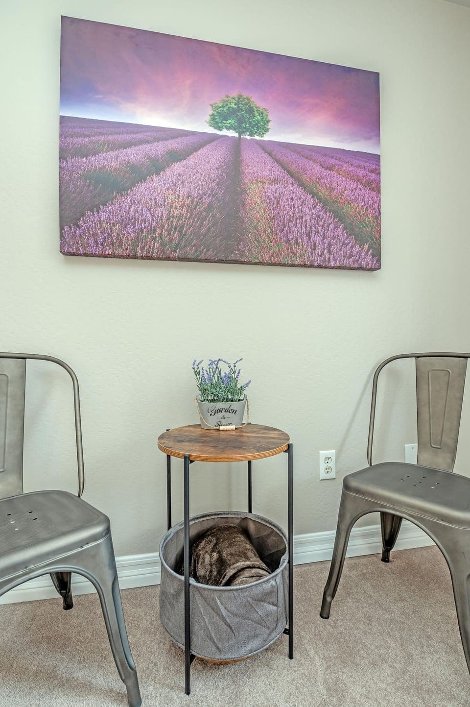 Sitting area in each guest room, upstairs