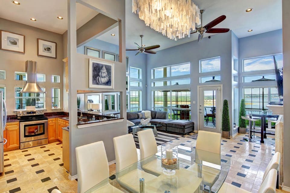 OPEN FLOOR PLAN WITH LAKE VIEWS