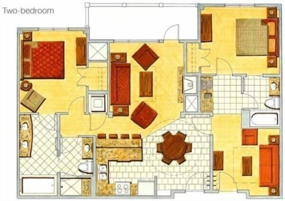 basic floor plan simulates layout