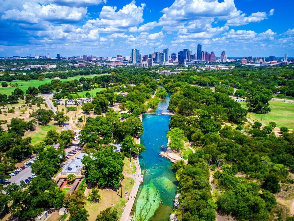 Barton Springs Pool within walking distance