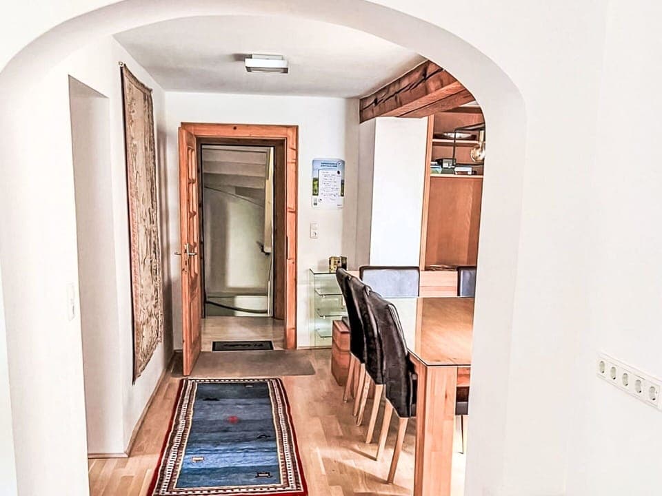 Flooring, Floor, Wood, Interior Design, Furniture, Ceiling, Lighting, Wood Flooring, Room, Door