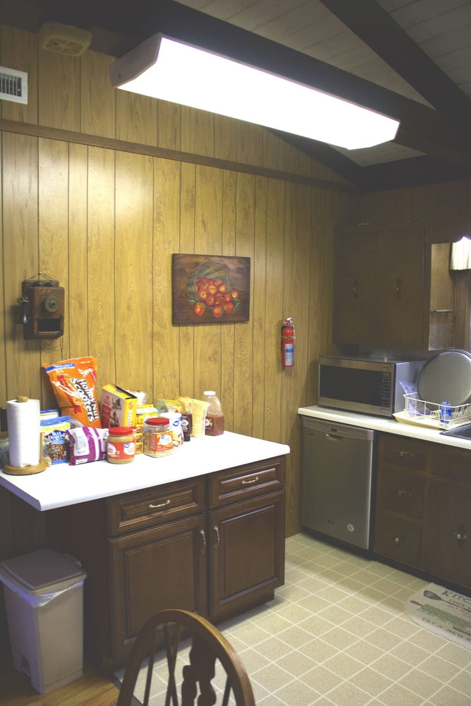 Kitchen work space. 