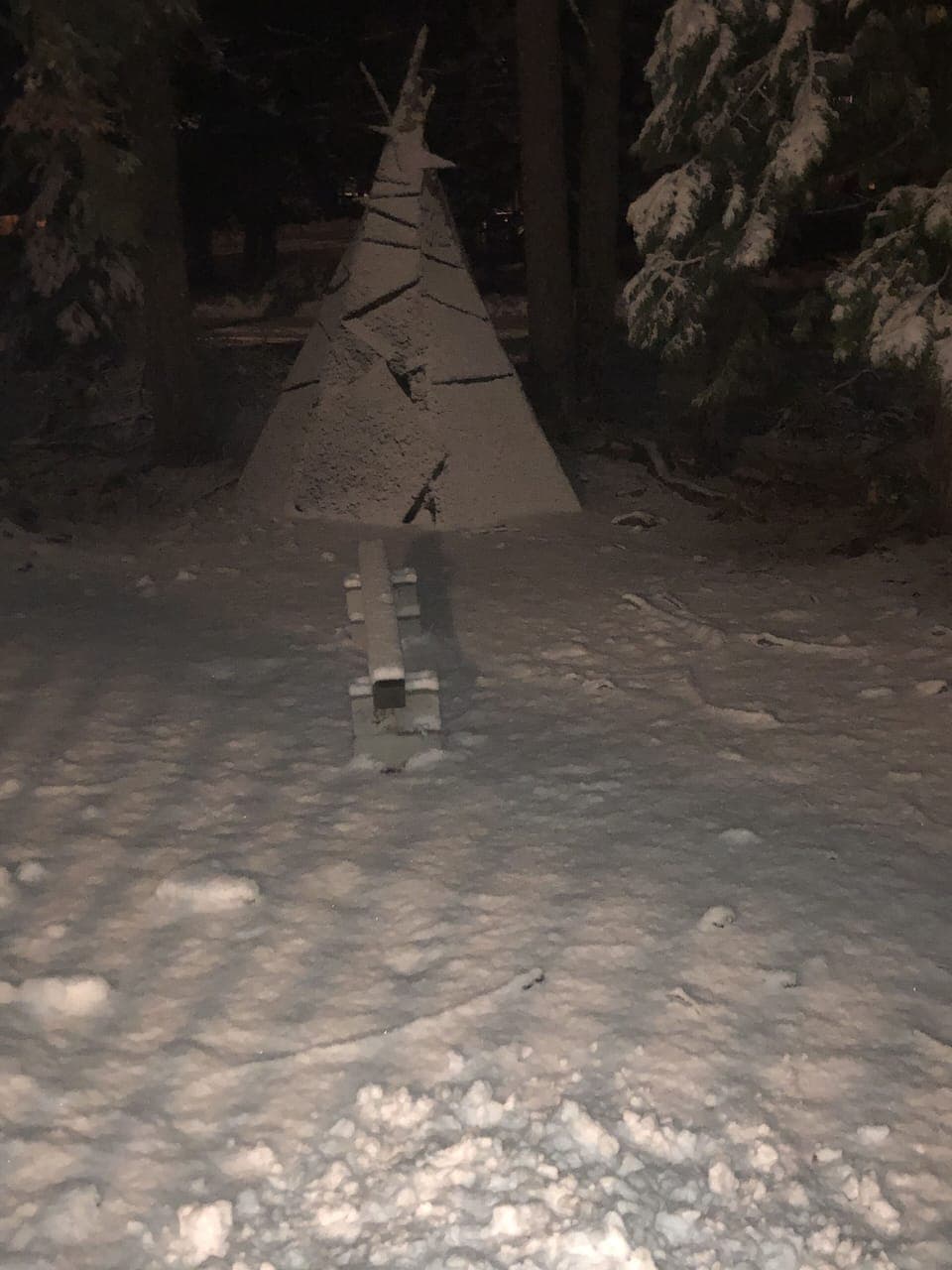 Front yard with tee-pee 