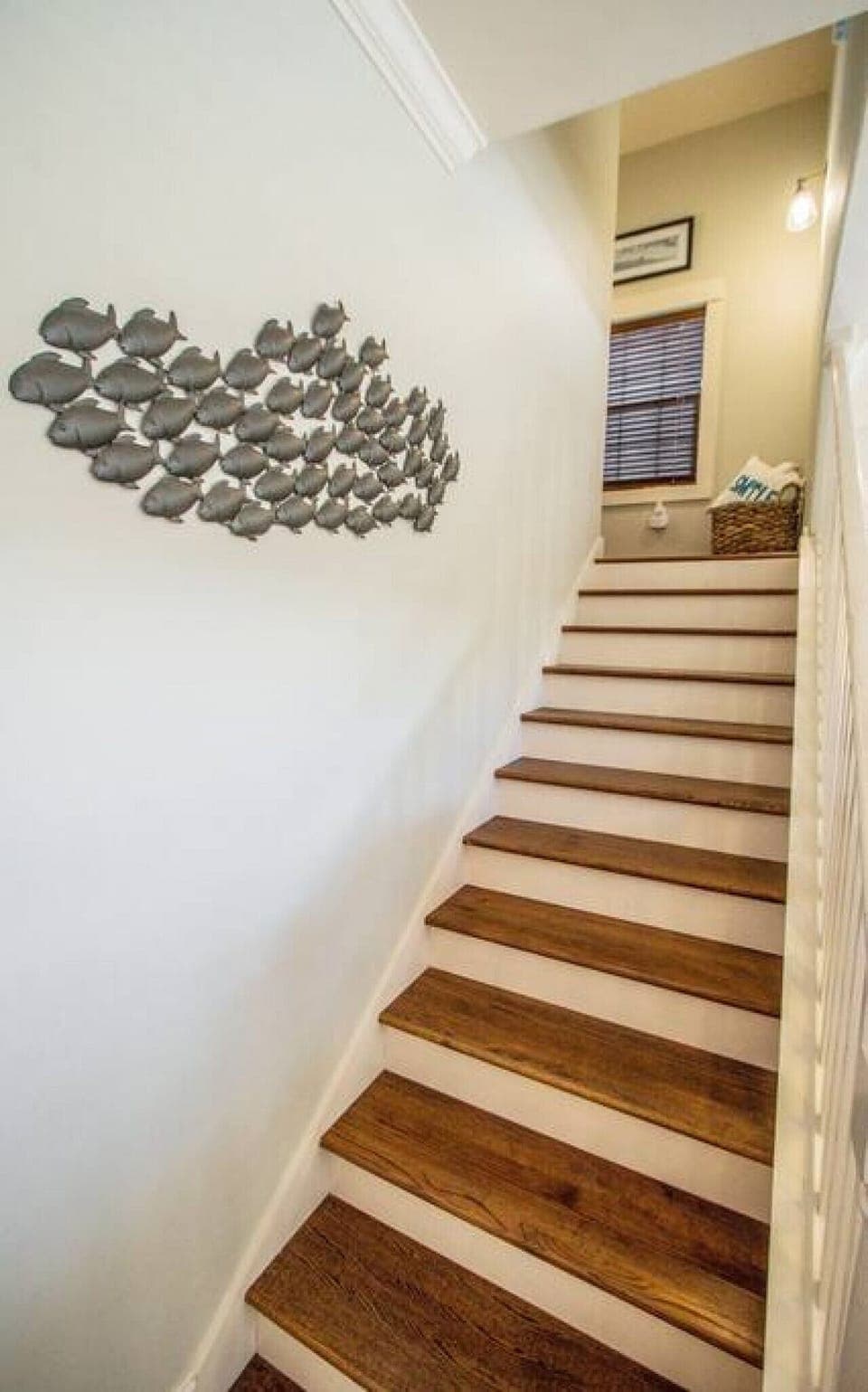 The beach house is three stories, providing enough space for everyone to have some quiet relaxation.