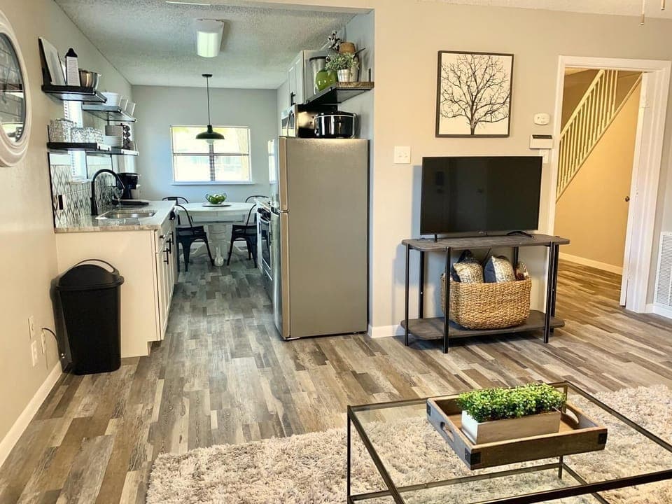 Living Room view into Kitchen