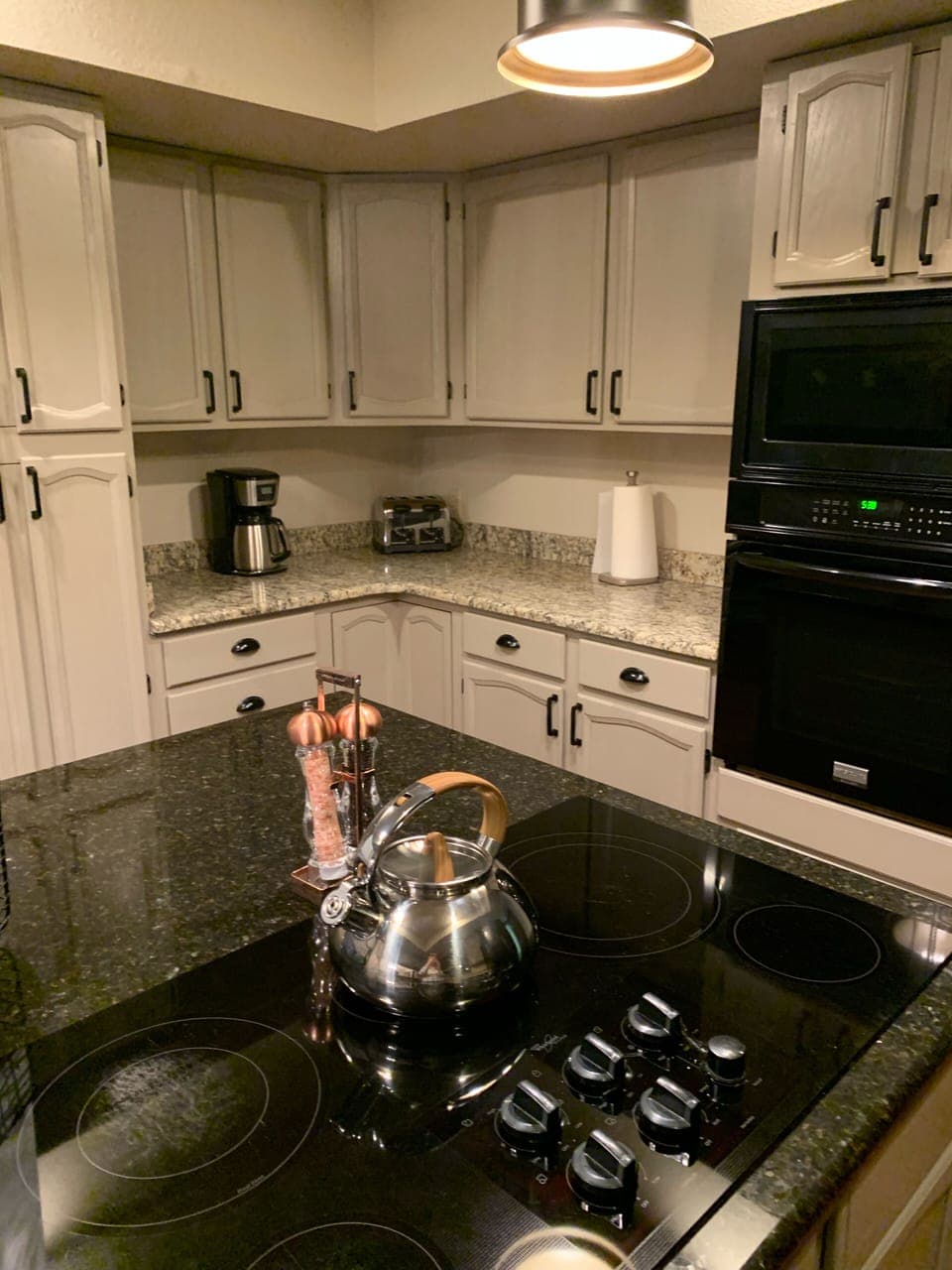 small appliances include a double toaster, & coffee machine