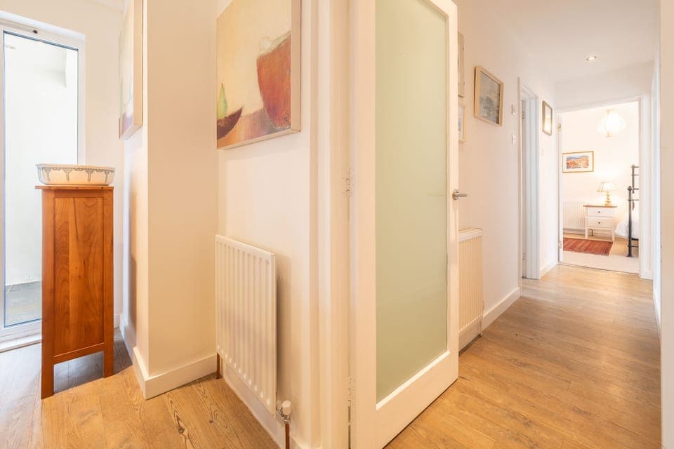 Rozel, St Agnes. Ground floor: Hallway to bedrooms