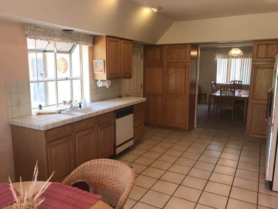 There is plenty of space to prepare home-cooked meals