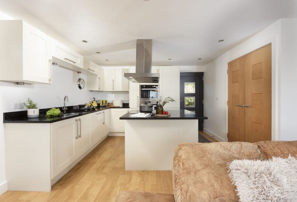 Stargazy, St Agnes: The open-plan space features kitchen, dining and sitting areas