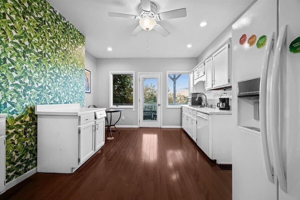 A view of the kitchen