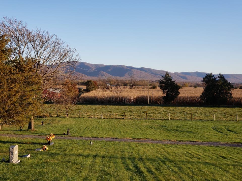 Can you believe the views?  Just stroll up to Port Republic Cemetery.