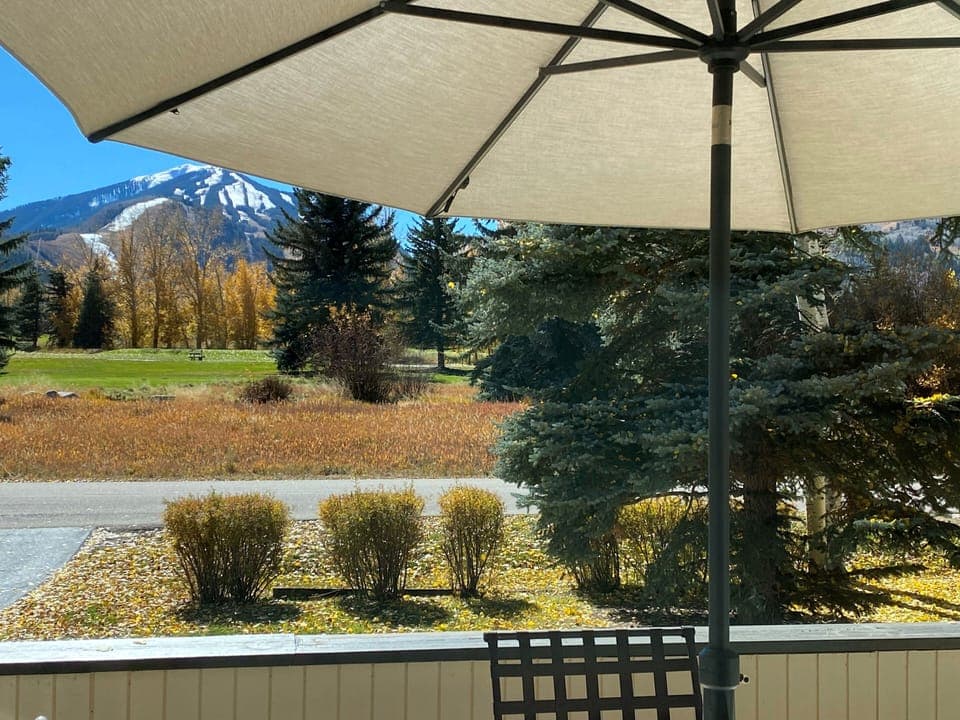 Front view from the living room and deck