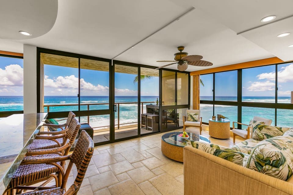 Panoramic south and west facing ocean views!
