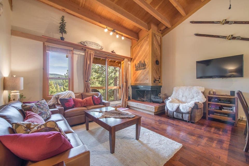 Living Room with Fire Place