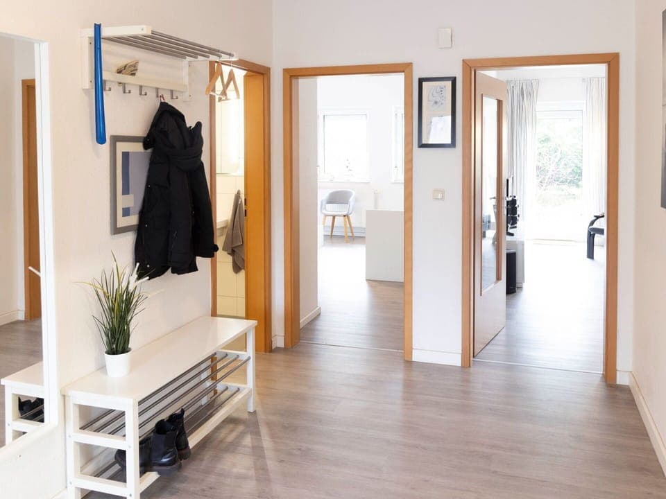 Flooring, Floor, Wood, Wood Flooring, Interior Design, Door, Laminate Flooring, Lighting, Home, Furniture