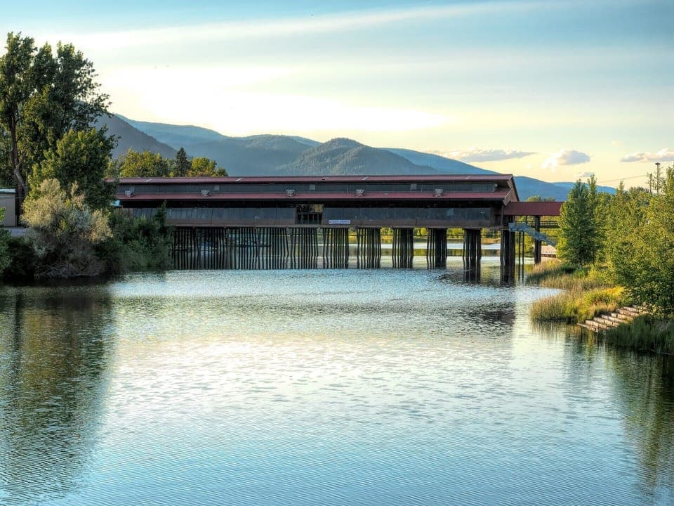 Sandpoint, Idaho - Cedar Street Bridge with Public Market