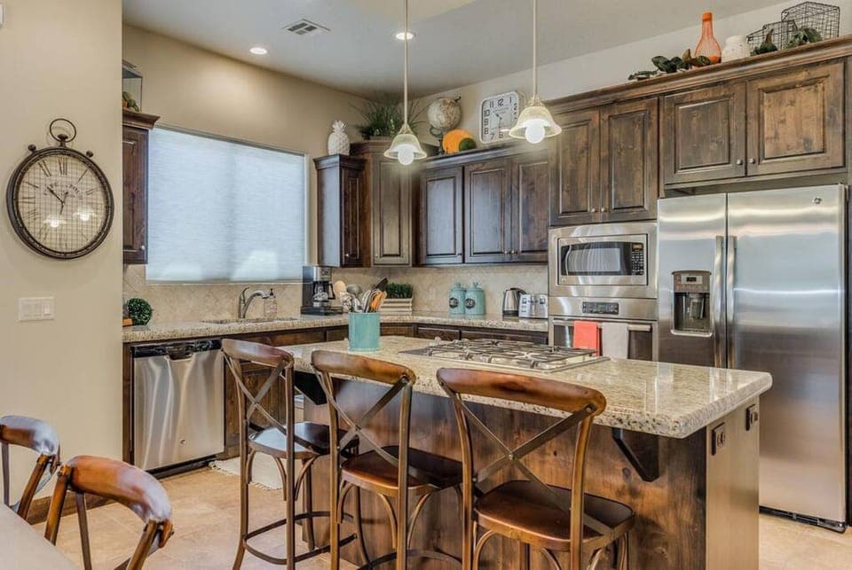 Fully stocked kitchen