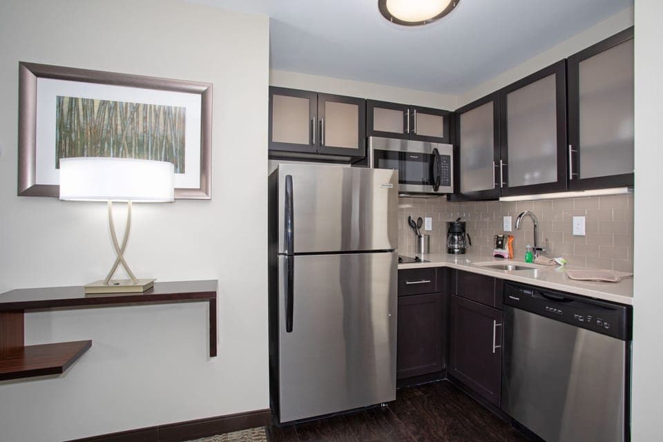 Prepare a meal in the equipped kitchen.