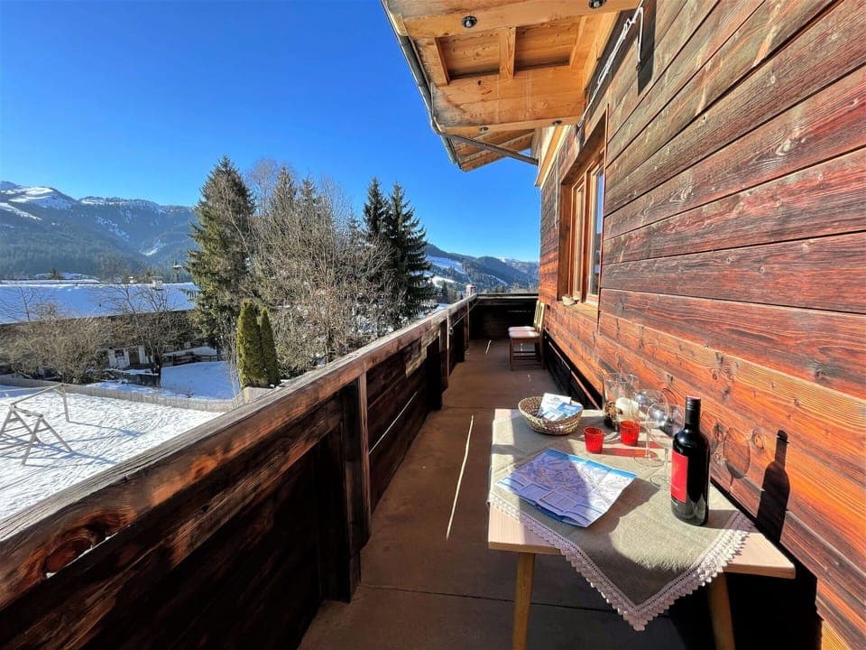 Sky, Property, Building, Wood, Tree, Mountain, Table, House, Plant, Leisure