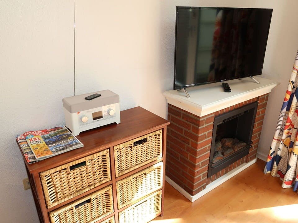 Cabinetry, Furniture, Computer Desk, Table, Wood, Shelving, Floor, Flooring, Television Set, Building