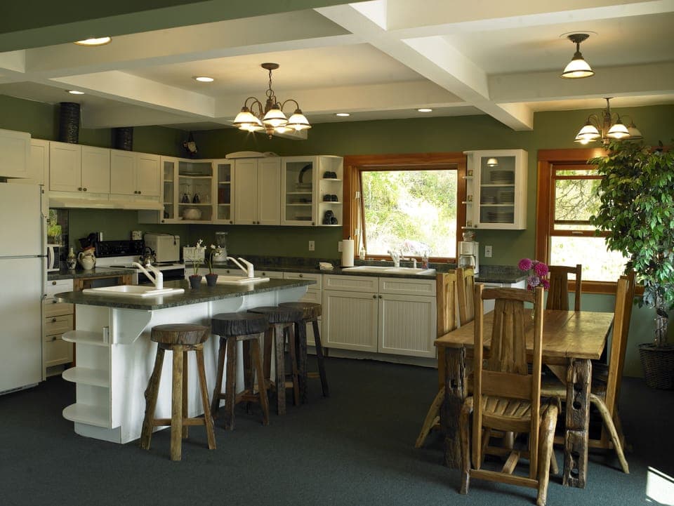 Maggie's Getaway 400 square foot kitchen with views in all directions