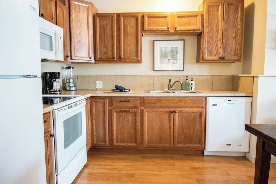 Well stocked kitchen.  