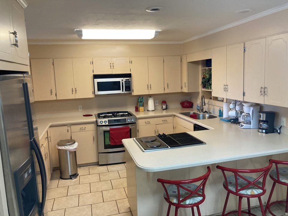 Kitchen with top of the line appliances.
