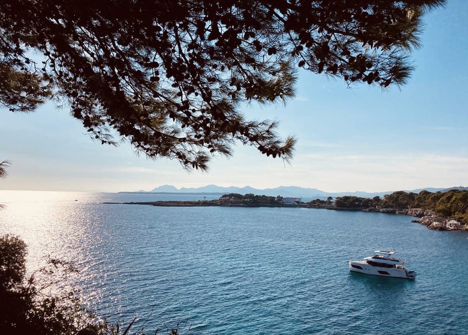 Cap Antibes, 4 km east of the villa. Nice beaches, lovely hike around the Cap.