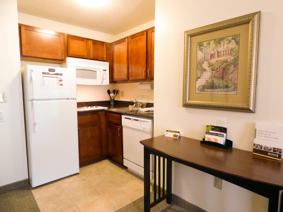 Prepare a meal in the equipped kitchen.