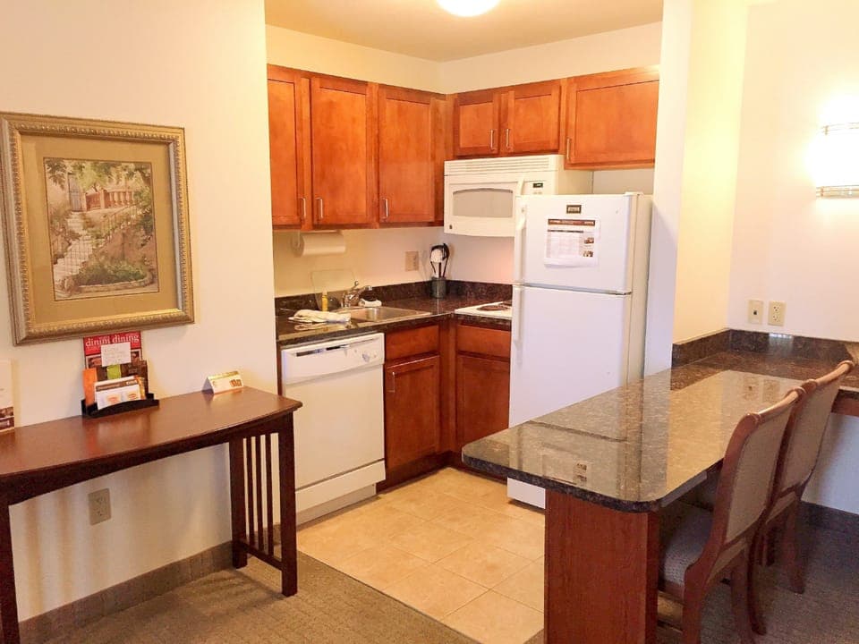 Prepare a meal in the equipped kitchen.