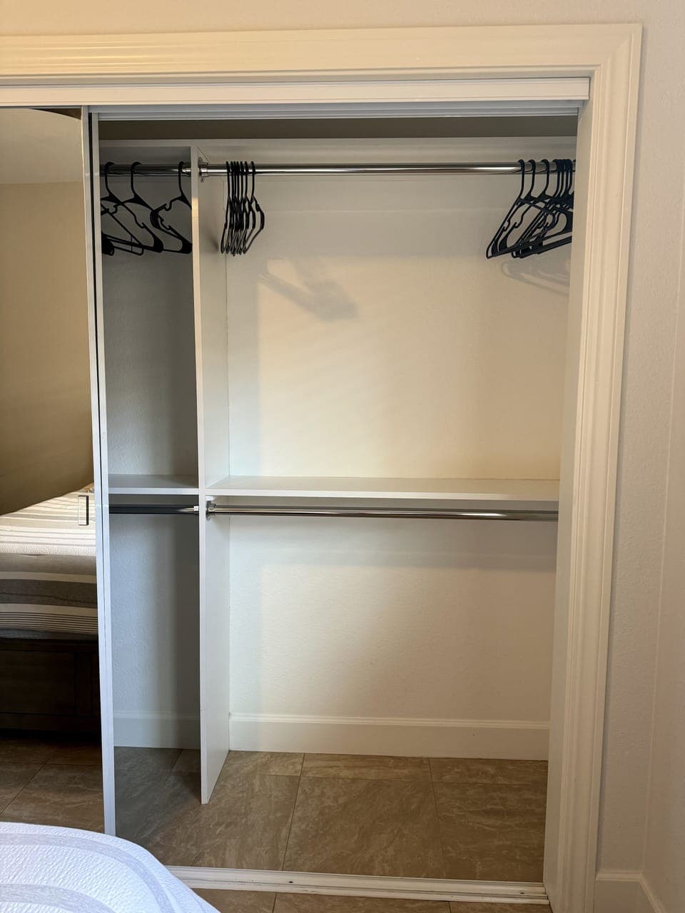 Closet space in bedroom on the right. 