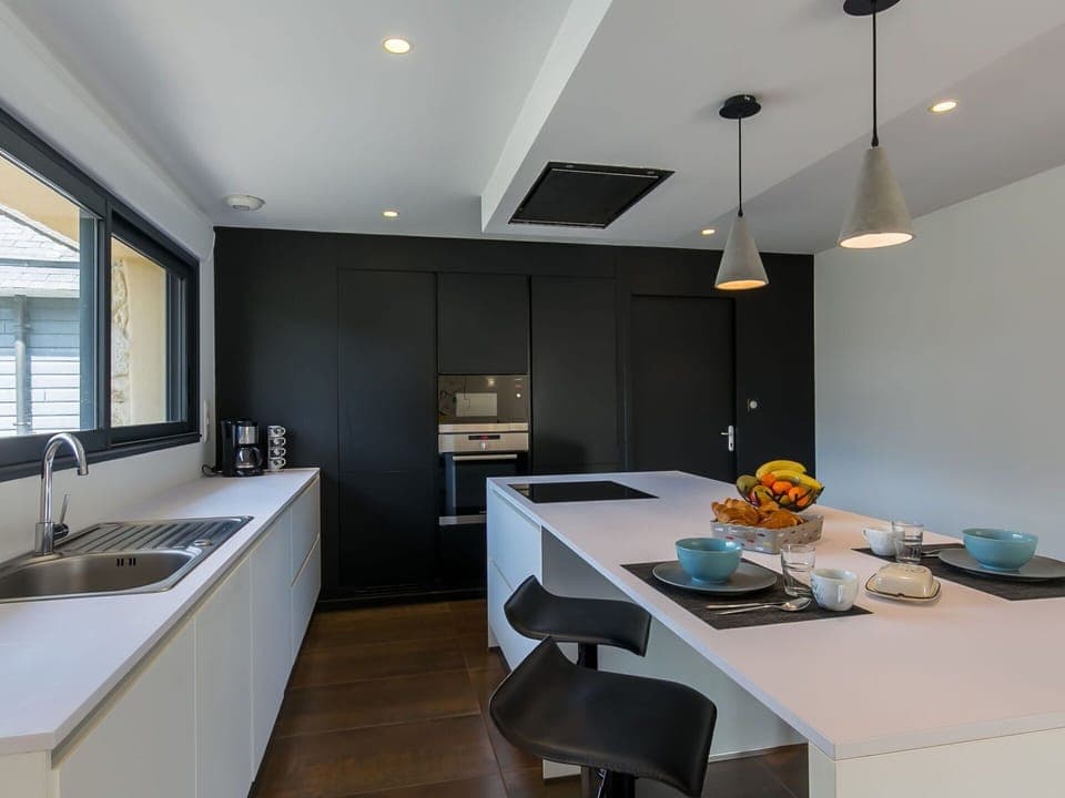 Kitchen Sink, Cabinetry, Sink, Countertop, Tap, Table, Kitchen, Lighting, Window, Wood